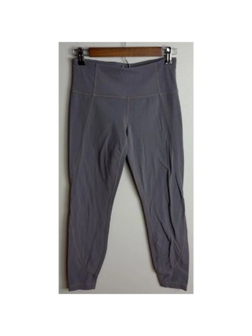 Athleta Light Grey High-Waisted Leggings Size SP Small Petite Nylon Women’s